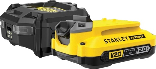 Stanley Fatmax Batterierisett 18V 1x2Ah Og Lader SFM Stanley Fatmax Batterierisett 18V 1x2Ah Og Lader SFM
