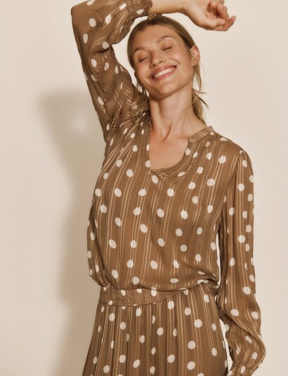 Rosemunde Rwgloria Ls Blouse Brown 42