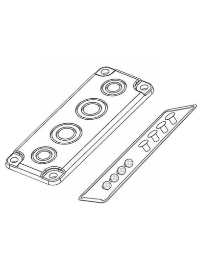 FIBOX Flange set size 2 2xm20/32+2xm25/40 FIBOX Flange set size 2 2xm20/32+2xm25/40