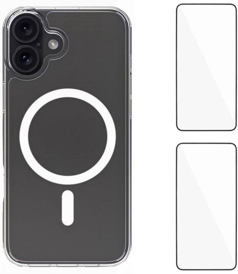 INCOVER iPhone 17 Hybrid Deksel inkl. 2 x Skjermbeskyttere - MagSafe Kompatibel - Gjennomsiktig / Hvit INCOVER iPhone 17 Hybrid Deksel inkl. 2 x Skjermbeskyttere - MagSafe Kompatibel - Gjennomsiktig / Hvit