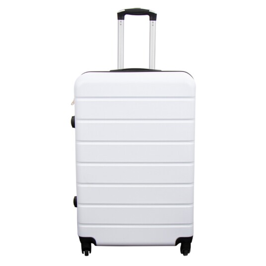 Borg Living Stor koffert - Hvit - Hardcase tilbud koffert - Lettvektskoffert