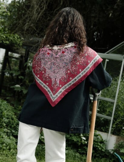 Becksöndergaard Gardenparty Taby Sia Scarf Burgundy ONE SIZE