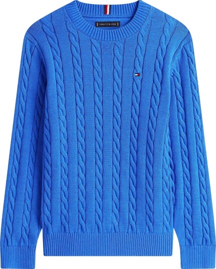 Tommy Hilfiger Cotton Cable Sweater Blue 140