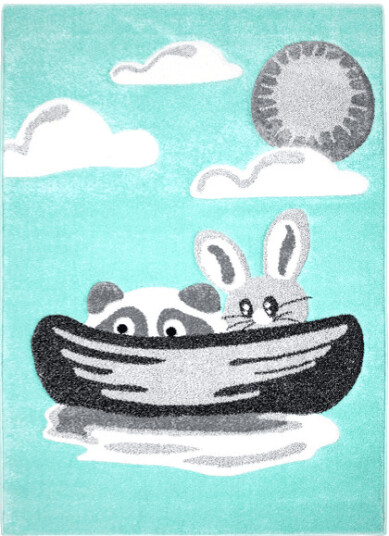 Barneteppe Bueno Bunny turkis Størrelse: 160 x 230 cm