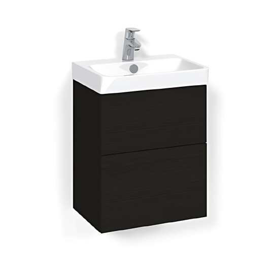 Macro Design Crown Servantskap 2 Skuff- med Light 70 Servant Svart eik / 45cm Plain/push-open