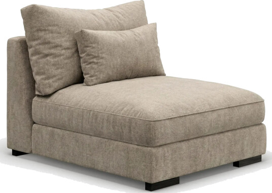 Dubai midtmodul i stoff ekstra dyp Beige/grå Dubai midtmodul i stoff ekstra dyp Beige/grå