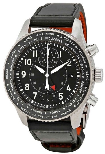 IWC Herreklokke IW395001 Pilots Sort/Lær Ø46 mm IWC Herreklokke IW395001 Pilots Sort/Lær Ø46 mm