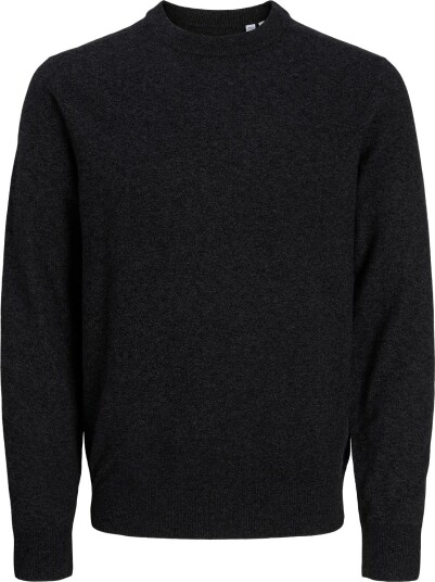 Jack & Jones Jjeperfect Wool Blend Knit Crew Neck BLACK XL Jack & Jones Jjeperfect Wool Blend Knit Crew Neck BLACK XL
