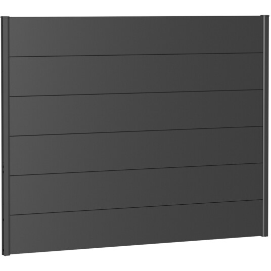 BIOHORT VEGGPANEL FOR LEVEGG UTEN AKRYLGLASS 180X135 MØRK GRÅ METALLIC