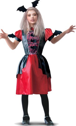 Flaggermus Vampyrjente Kostyme 120 cm Svart 7+ år