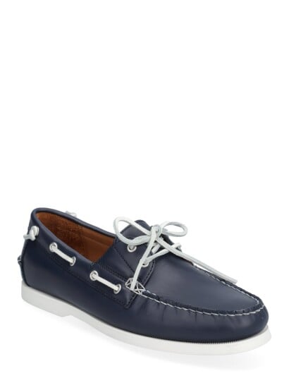Polo Ralph Lauren Merton Leather Boat Shoe Navy 44