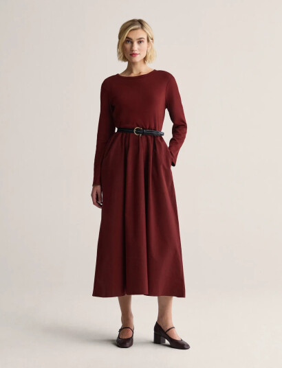 Newhouse Madde Long Sleeve Dress - Burgundy - M Newhouse Madde Long Sleeve Dress - Burgundy - M