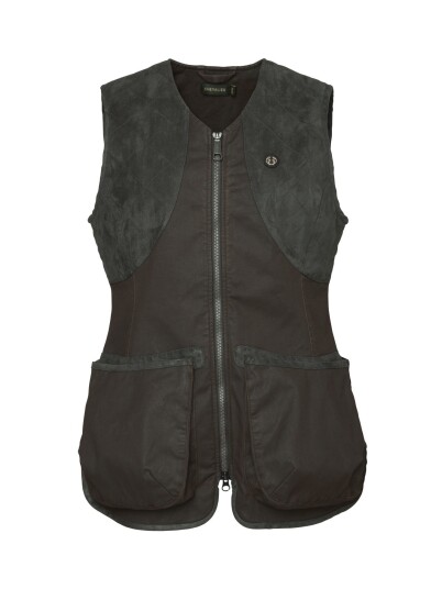Chevalier Vintage Dogsport Vest Women Leather Brown 48W
