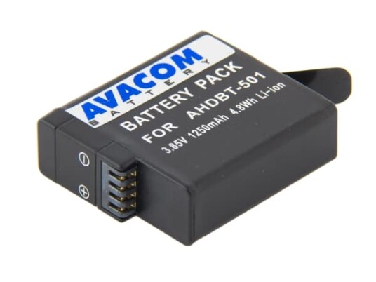 AVACOM GOPRO AHDBT-501 AABAT-001 LI-ION 3.7V 1250MAH 4.8WH HERO 5 HERO 6 BLACK HERO 7 BLACK HERO 8 GoPro 1250 mAh 3,85 V Lithium-Ion) (Li-Io
