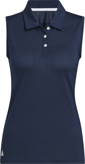 Adidas Solid Ottoman Sleeveless Polo Shirt Blå Golf pologenser dame CollegiateNavy X Small