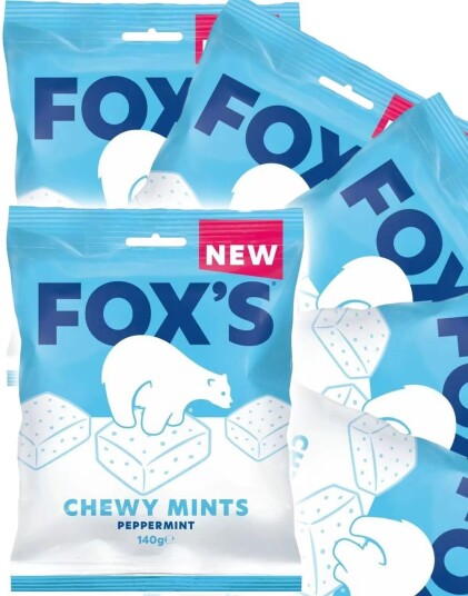 13 stk Fox"s Chewy Mints Karamellsukkertøy med Mintsmak Hel Eske 13 stk Fox"s Chewy Mints Karamellsukkertøy med Mintsmak Hel Eske