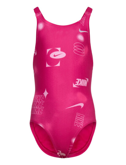 NIKE SWIM Nike Hydrastrong Multi Print Fastback One Piece Pink 160-170
