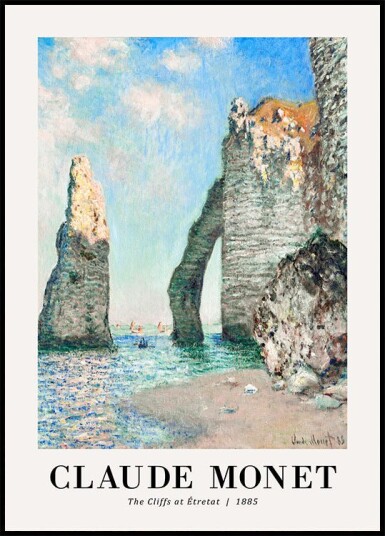 The Cliffs at Étretat Claude Monet Plakat Plakat / 50x70cm