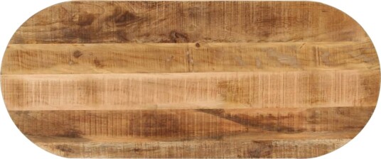 Bordplate 140x60x3,8 cm oval grovt heltre mangotre