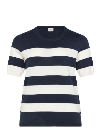 Kaffe Curve Kclizzy Striped Pullover   Navy   M