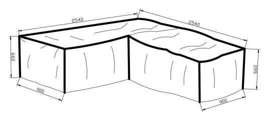 Venture Design Møbeltrekk Grå 254-254 x 90 x 66 cm Grå