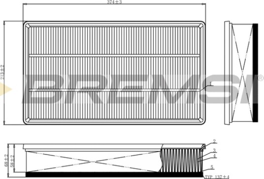 Luftfilter BREMSI FA1114