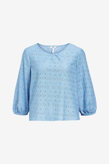 Object - Bluse objLaila 3/4 RE Top - Blå Object - Bluse objLaila 3/4 RE Top - Blå