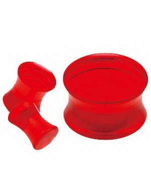 Aab Crime Rød Piercing Plugg Strl 10 mm