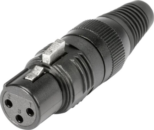 Hicon Hi-X3cf-G Xlr-Kontakt Tilkobling Rette Poler: 3 Sort 1 Stk