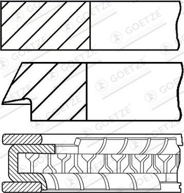GOETZE ENGINE 08-428100-00 Stempelringsett