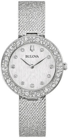 Bulova Dameklokke 96L329 Crystal Sølvfarget/Stål Ø32 mm Bulova Dameklokke 96L329 Crystal Sølvfarget/Stål Ø32 mm