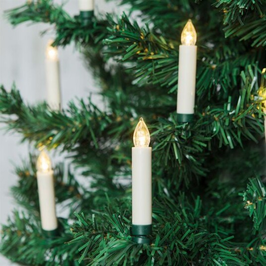 LED juletrebelysning med fjernkontroll og realistisk lav effekt 16 pakning LED juletrebelysning med fjernkontroll og realistisk lav effekt 16 pakning