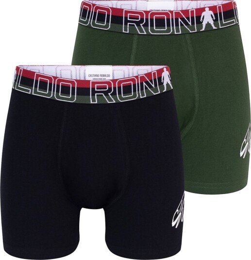 Ronaldo Boxershorts 2 pack Svart/Grønn JBS 7 9 år 122 134 Boxershorts