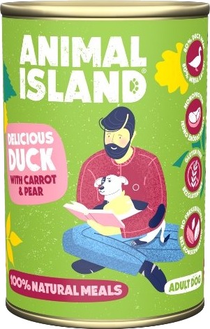 Animal Island Våtfôr Til Hund Med And Purre Og Gulrot 400 G