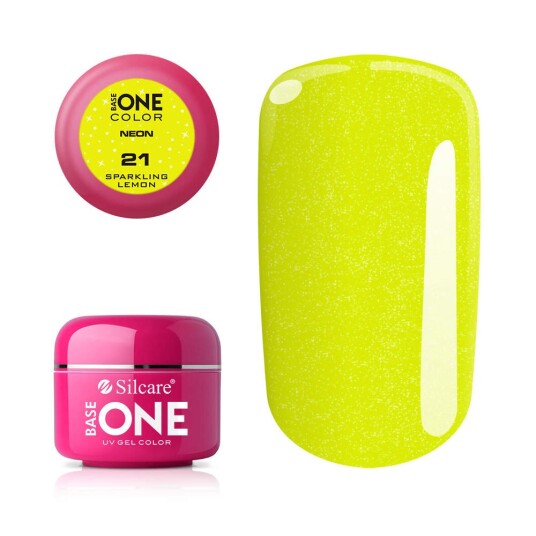 Base one Neon Sparkling Lemon 5g UV gel Base one Neon Sparkling Lemon 5g UV gel