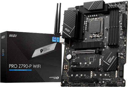 MSI PRO Z790-P WIFI Hovedkort med LGA1700, DDR5, 2.5Gb Ethernet og Wi-Fi 6 MSI PRO Z790-P WIFI Hovedkort med LGA1700, DDR5, 2.5Gb Ethernet og Wi-Fi 6