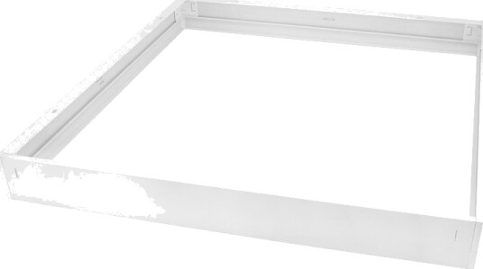 Spectrum Høy ramme til 60x60 LED panel   Hurtig samlesett plasthjørner hvit kant
