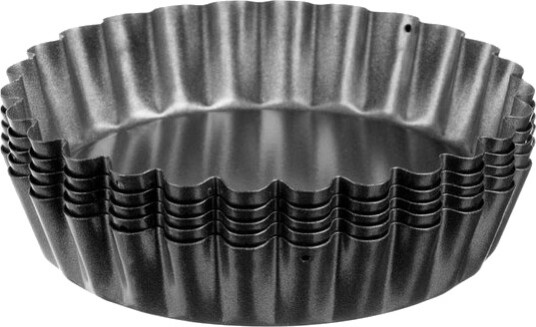 Gastromax Baking paiform med løs bunn 10 cm 4 stk karbonstål Gastromax Baking paiform med løs bunn 10 cm 4 stk karbonstål