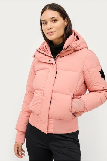 Áhkká Skijakke Gold Down Ski Rib Jacket Rosa Áhkká Skijakke Gold Down Ski Rib Jacket Rosa