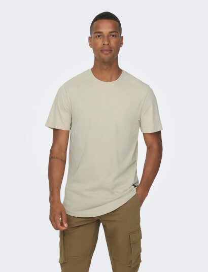 ONLY & SONS Onsmatt Life Longy Ss Tee - Cream - XS