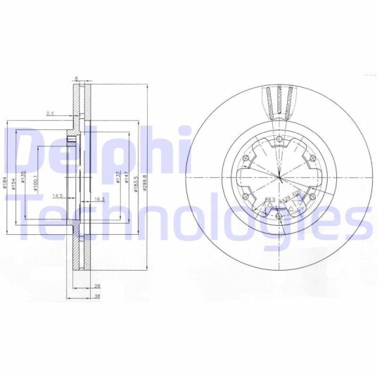Bremseskive DELPHI BG3972 Bremseskive DELPHI BG3972