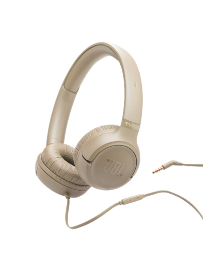 JBL Tune 530 Wired On ear Headphones Beige JBL Tune 530 Wired On ear Headphones Beige