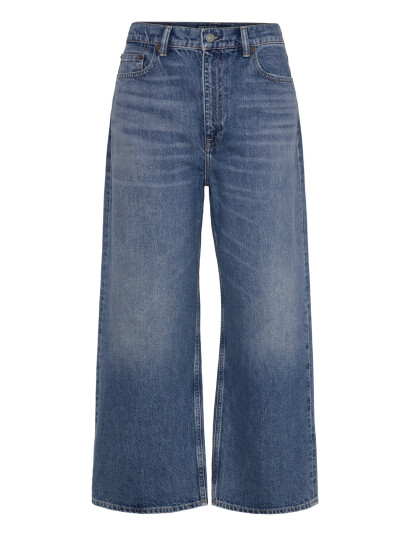 Polo Ralph Lauren High-Rise Wide-Leg Crop Jean - Blue - 26