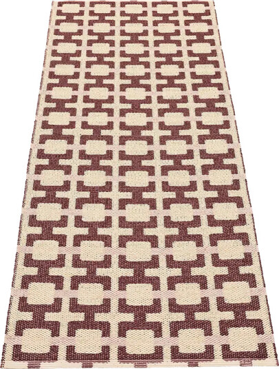 Pappelina Tom teppe Burgundy/Cream/Pale Rose 70 x 180 cm