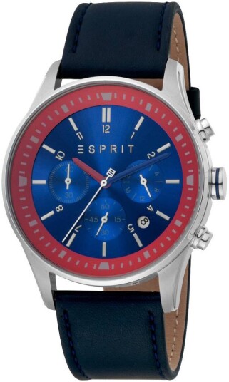 Esprit Herreklokke ES1G209L0025 Blå/Lær Ø42 mm Esprit Herreklokke ES1G209L0025 Blå/Lær Ø42 mm