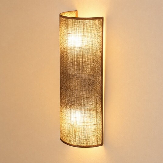 Vegglampe Duolla Nature Brun / Rust Stue Stoff / Tekstil Boho 9 40 Brun / Rust