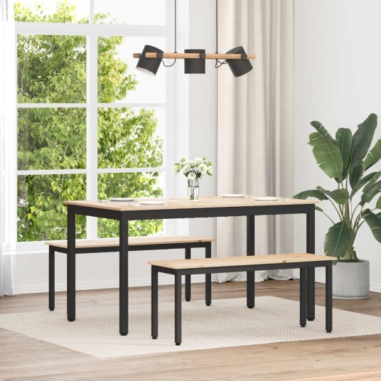 vidaXL benk Naturlig 110 x 35 x 45 cm Massiv furu