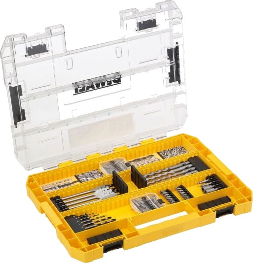 Dewalt DT70763 85-delt Bor- og Bitssett for Tre, Metall og Betong