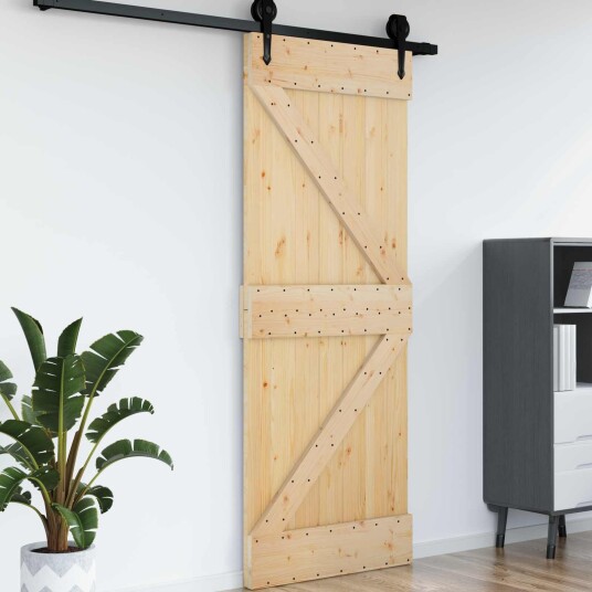 Dør NARVIK Naturlig 95 x 210 cm Massiv Furu Tre Dør NARVIK Naturlig 95 x 210 cm Massiv Furu Tre