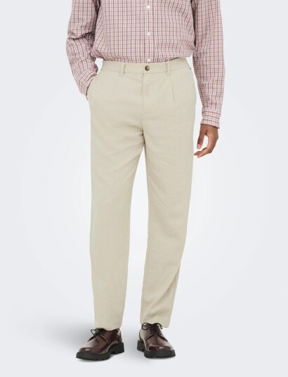 ONLY & SONS Onslou Eno Tapered 0569 Pants Beige 29 x 32 ONLY & SONS Onslou Eno Tapered 0569 Pants Beige 29 x 32